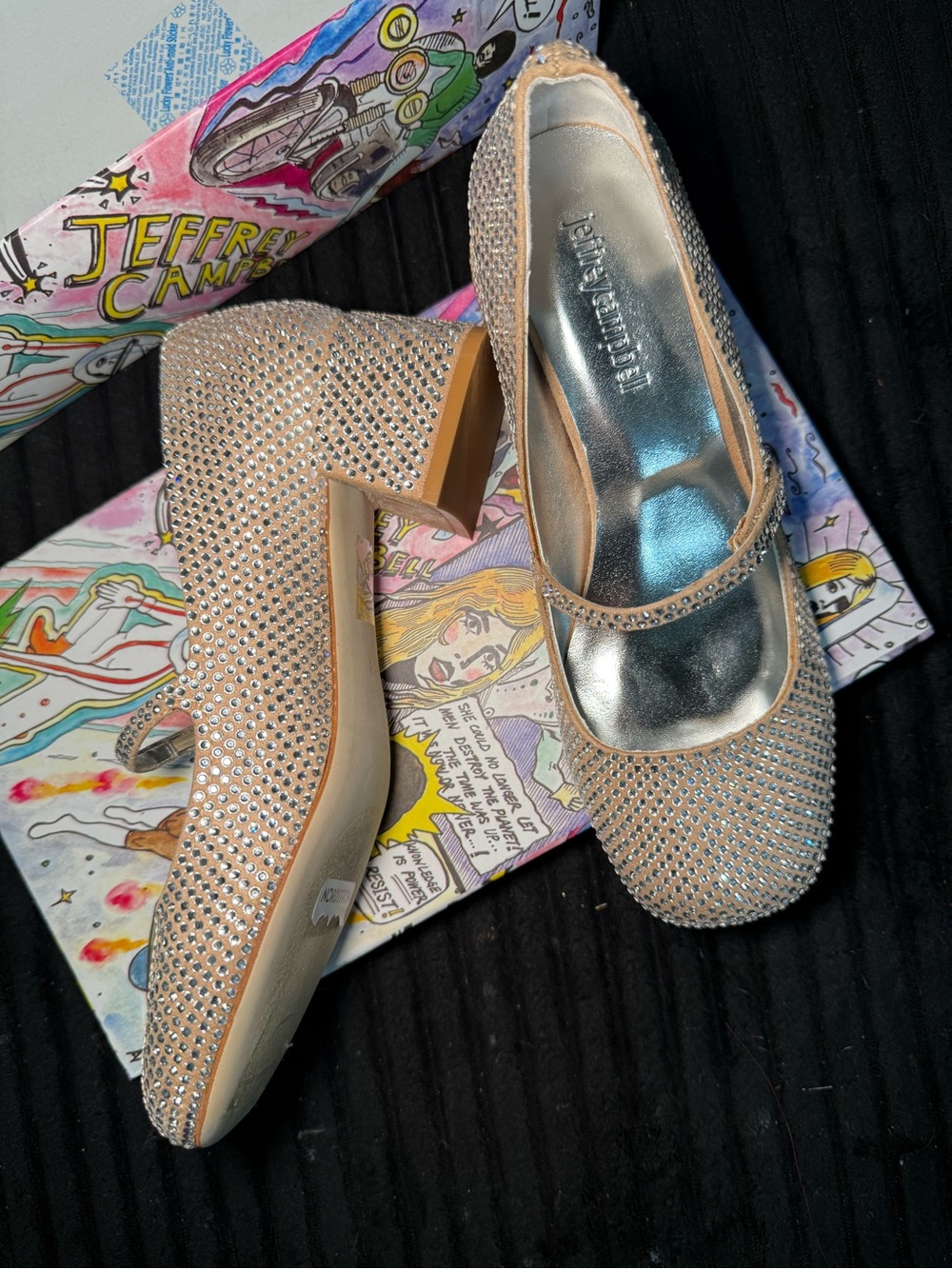 Jeffrey Campbell Crystal Loafers